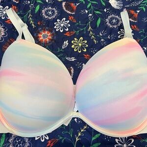 PINK Victoria's Secret Pastel Gradient Full-Coverage Bra 36DD Push-up VGUC